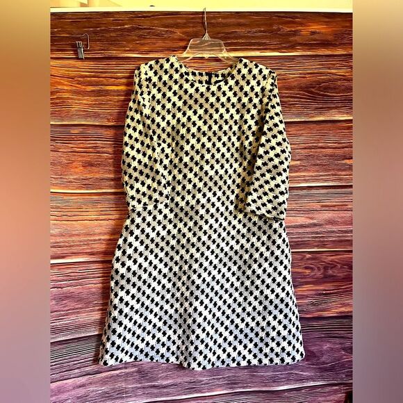 Just Taylor Plaid Textured Dress. Size 12. - Picture 1 of 8